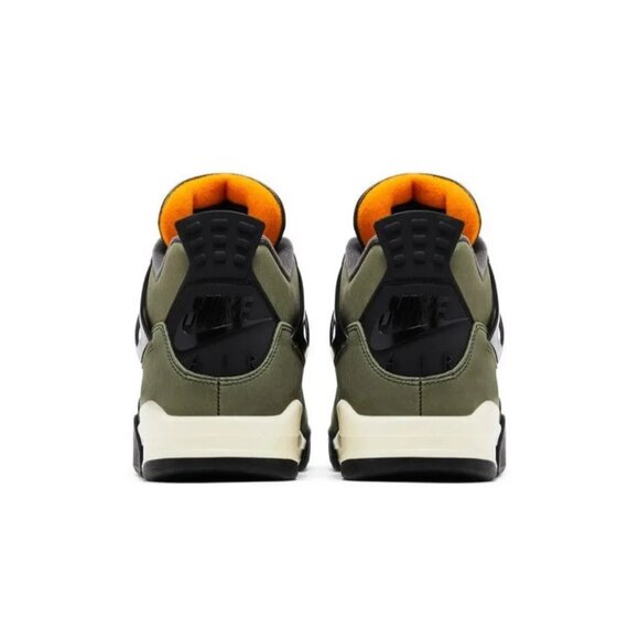 Undefeated X Air Jordan 4 Retro OG SP Mens Sneakers Size 9 Olive/Black - Picture 2 of 7